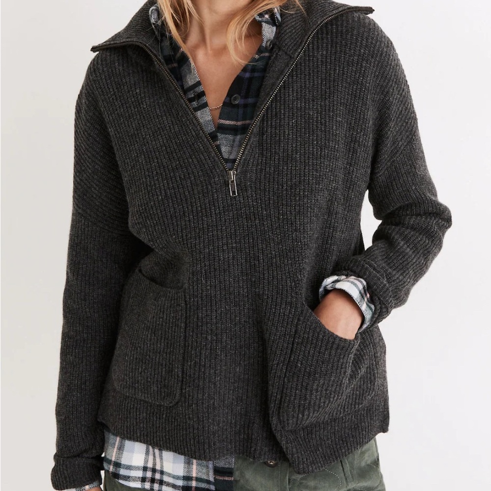 Women’s Madewell Glenbrook Half-Zip Pullover Sweater (xxs)